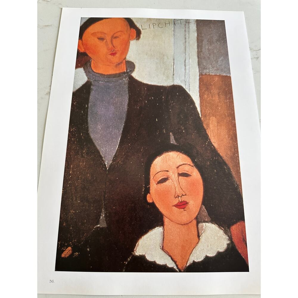 Modigliani, Jacques and Berthe Lipchitz, Painting, Print, Art, ~ 250626-WH 365